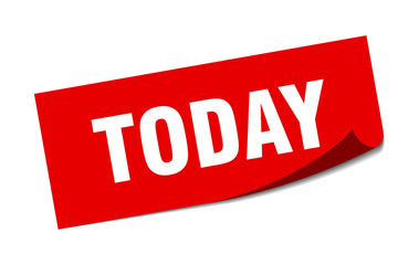 Wall Mural - today sticker. today square isolated sign. today