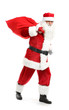 © Pixel-Shot - Portrait of Santa Claus with bag on white background