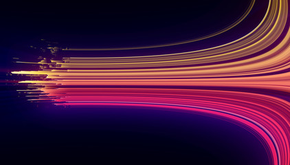 Wall Mural - led light. future tech. shine dynamic scene. neon flare. colorful rays. .magic moving fast lines. sp