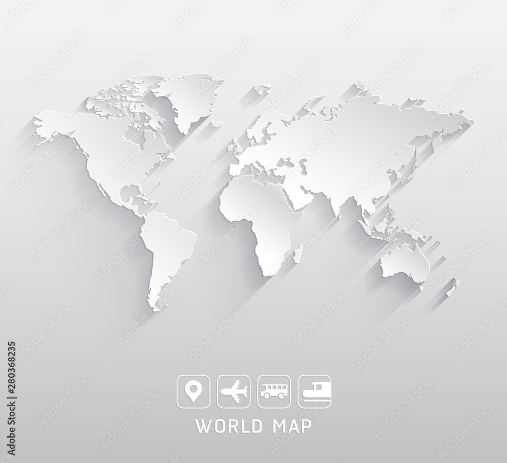 World map vector illustrations. Stock Vector | Adobe Stock