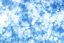 Tie Dye Pattern Hand Dyed On Cotton Fabric  Abstract Background.