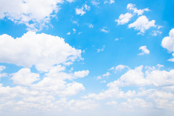 Wall Mural - Background of beautiful blue sky with white clouds