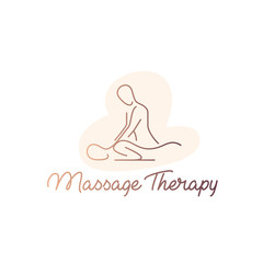 Vector logo design template for massage salon.