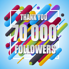 Wall Mural - Thank You 70000 followers banner