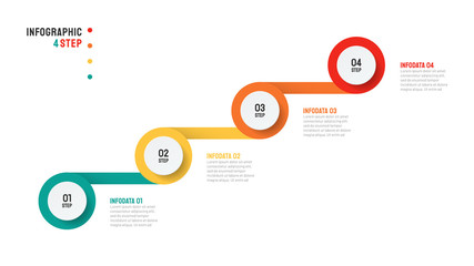 timeline infographic template design with modern startup levels. business concept with 4 steps or op