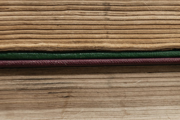 Poster - Close up pages of book background. Macro view.