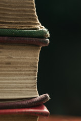 Poster - Close up pages of book background. Macro view.