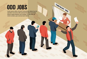 Sticker - Odd Jobs Horizontal Illustration