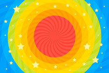 Vector Illustration For Swirl Design. Swirling Radial Pattern Stars Background. Vortex Starburst Spiral Twirl Circle. Helix Rotation Rays. Converging Psychedelic Scalable Stripes. Fun Sun Light Beams