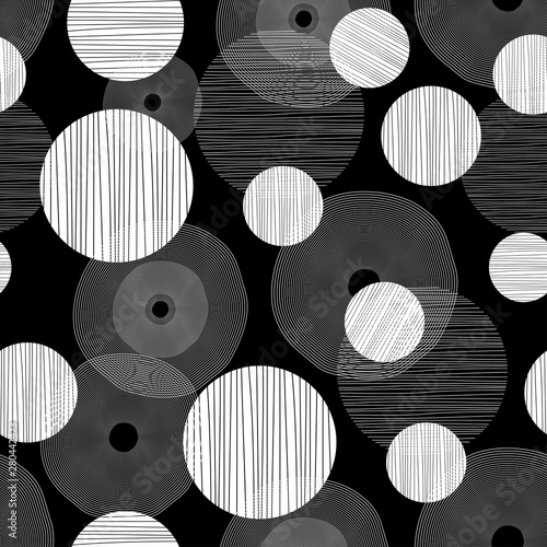 Black And White Circle Seamless Pattern Background Artdeco Wallpaper Design Buy This Stock Vector And Explore Similar Vectors At Adobe Stock Adobe Stock