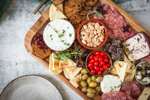 Charcuterie Board With Cheese And Olives