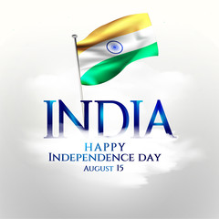 vector festive illustration of independence day in India celebration on August 15. vector design elements of the national day. holiday graphic icons. National day