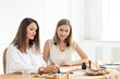 © stock28studio - Individual drawing training. Beautiful bright studio with sunlight. Selective focus.