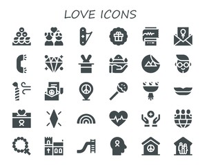 Canvas Print - love icon set