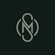 © SUPERGHONAM - Letter M S icon logo design template.creative initial S M symbol
