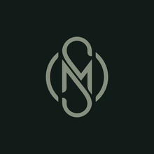 Letter M S Icon Logo Design Template.creative Initial S M Symbol