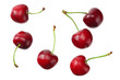 © Eywa - red cherry isolated on a white background. Top view