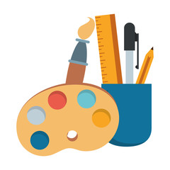 Wall Mural - education school work tool cartoon