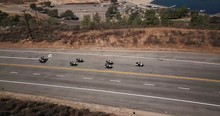 Los Angeles County Sheriff's Department Motorcycle Unit Coast Road, Aerial View