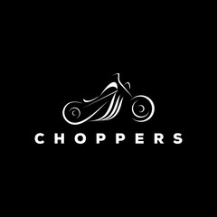 choppers logo concept black and white vector