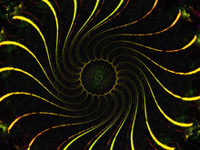 Yellow Abstract Fractal Background 3d Rendering Illustration