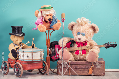Retro Teddy Bear toys with ...