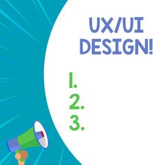 Conceptual hand writing showing Ux Or Ui Design. Concept meaning two different elements of a single consumer experience