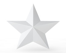 3D Gray Star On White Background Illustration 3d Rendering