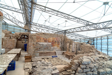 Canvas Print - Restoration Process of Terrace Houses in Ephesus