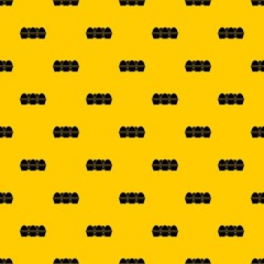 Wall Mural - Eggs in carton package pattern seamless vector repeat geometric yellow for any design