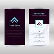 © Tetiana - Marble blue vertical business card