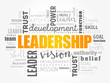 © dizain - LEADERSHIP word cloud collage, business concept background