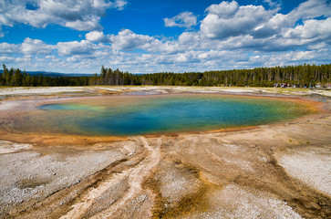 Poster - Grand Prismatic Spring Geyser, Yellowstone National Park