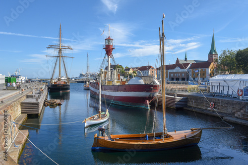 The harbour of Helsingor on Denmark Fototapete