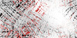 Grunge background black, white, red. Abstract seamless vector texture.