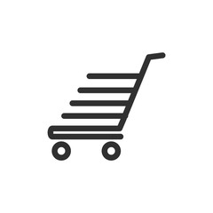 Aufkleber - Shopping Cart icon template color editable. Shopping Cart symbol vector sign isolated on white background. Simple logo vector illustration for graphic and web design.