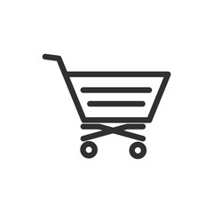 Poster - Shopping Cart icon template color editable. Shopping Cart symbol vector sign isolated on white background. Simple logo vector illustration for graphic and web design.