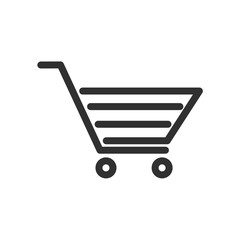 Aufkleber - Shopping Cart icon template color editable. Shopping Cart symbol vector sign isolated on white background. Simple logo vector illustration for graphic and web design.