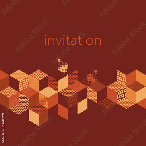 Abstract cubes and rhombus ...