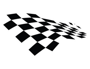 Wall Mural - race flag icon, simple design illustration vector