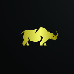 Canvas Print - rhinoceros logo icon