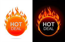 Hot Deal Round Label
