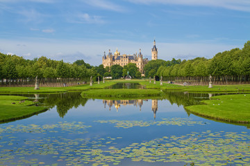 Sticker - Schlossgarten von Schloss Schwerin, Mecklenburg-Vorpormmern