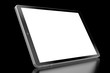 © PX Media - 3D brandless tablet with empty screen isolated on black background