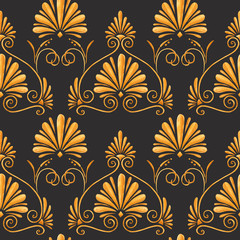 Canvas Print - Golden baroque rich luxury pattern