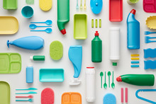 Seamless photo of plastic objects in order.