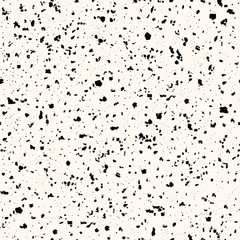 Intricate hand crafted grunge terrazzo design. Seamless vector pattern on faded paper color background. Great for texture, modern beauty, sport products, kitchen ware, stationery, wallpaper