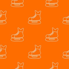 Wall Mural - Ice hockey skate pattern vector orange for any web design best