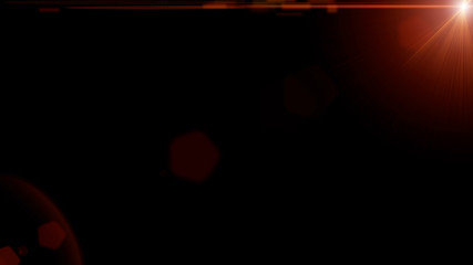 Fototapete - Lens Sun Flare Film Making Transition Illustration.  Abstract Virtual Reality Graphic Sunrise Background For Information, Presentation.
