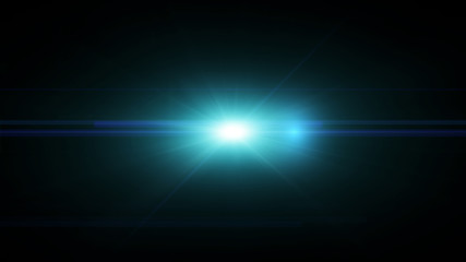 Fototapete - Lens Sun Flare Film Making Transition Illustration.  Abstract Virtual Reality Graphic Sunrise Background For Information, Presentation.